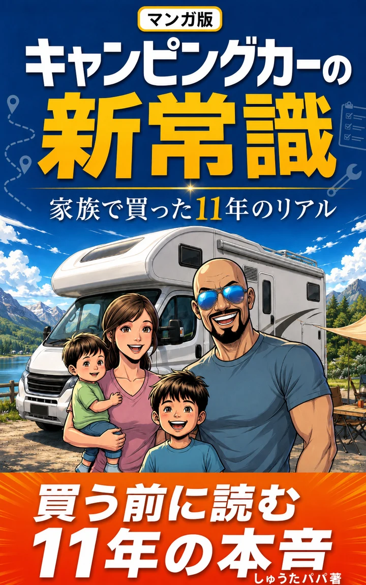 マンガ版 キャンピングカーの新常識 家族で買った11年のリアル しゅうたパパ著の表紙